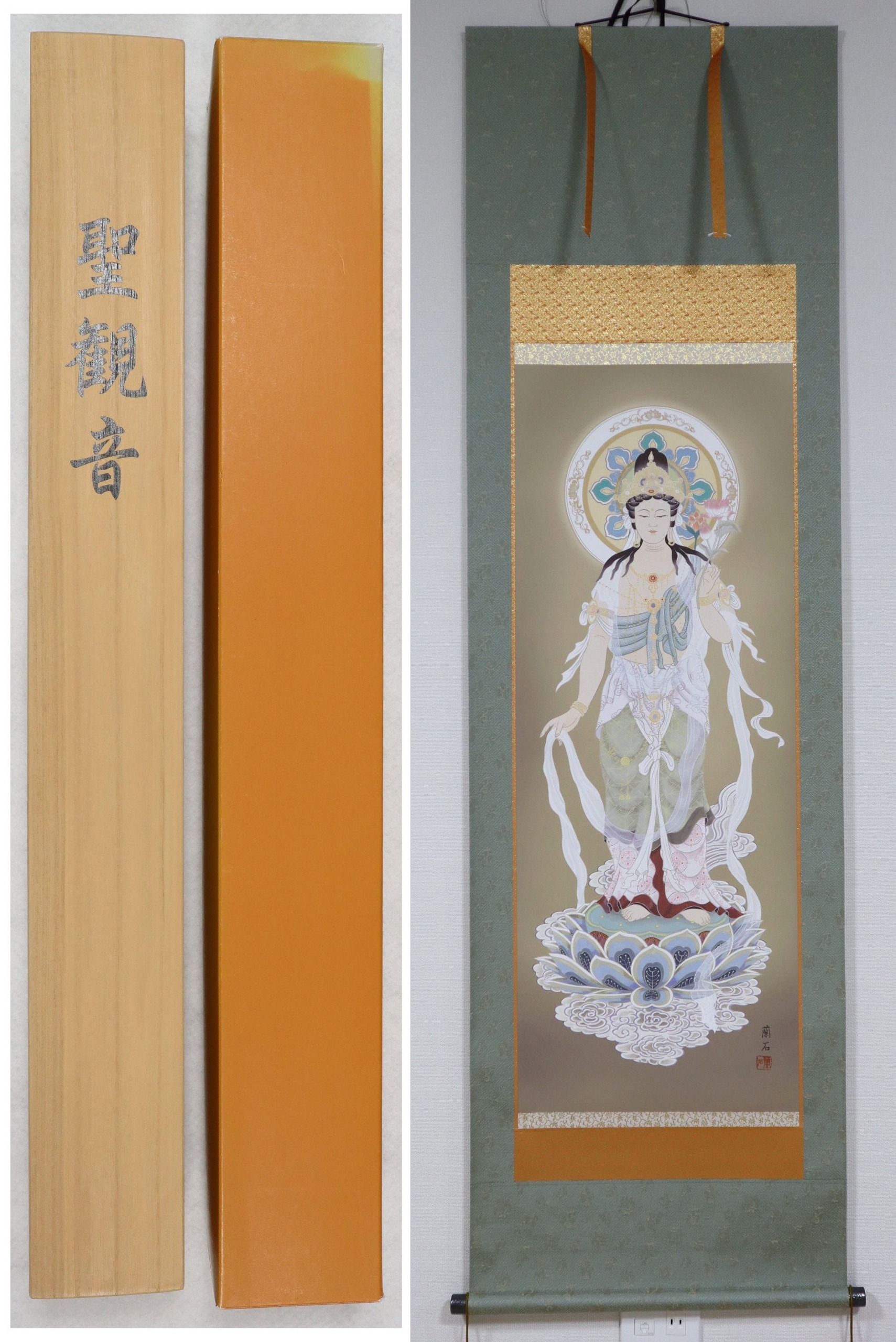 Vintage Hanging Scroll, Kannon Bosatsu | KAGITORA